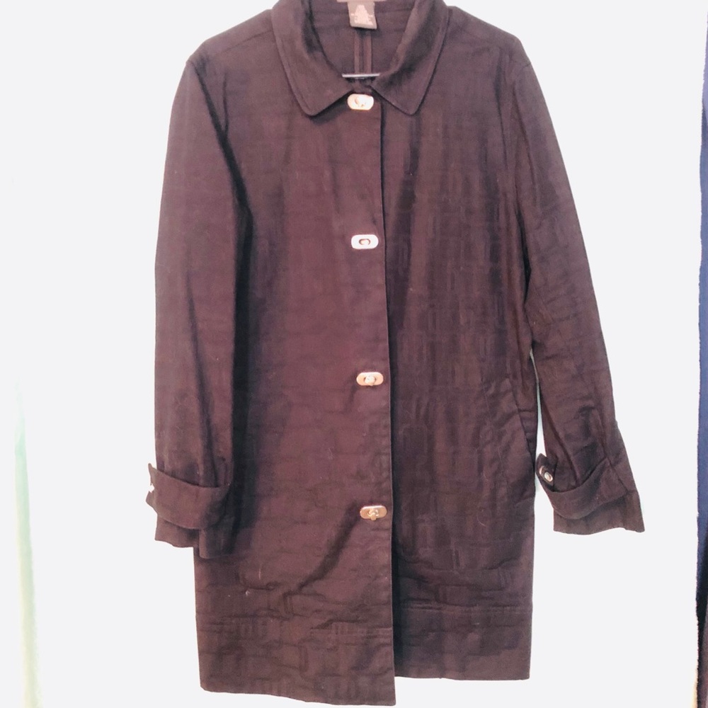 ❄️George by ME long black coat unlined 12/14